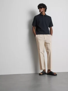 The Edit slim fit şeftali dokulu pantolon