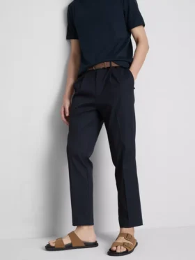 The Edit slim fit şeftali dokulu pantolon