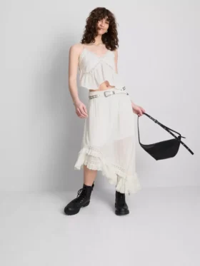 The Primark Scene | Asimetrik broderie maksi etek