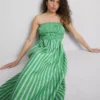 The Primark Scene | Büzgülü çizgili bandeau midi elbise The Primark Scene | Büzgülü çizgili bandeau midi elbise