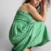 The Primark Scene | Büzgülü çizgili bandeau midi elbise The Primark Scene | Büzgülü çizgili bandeau midi elbise