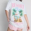 The Primark Scene | Oversized Pamuklu Resort Tişört The Primark Scene | Oversized Pamuklu Resort Tişört