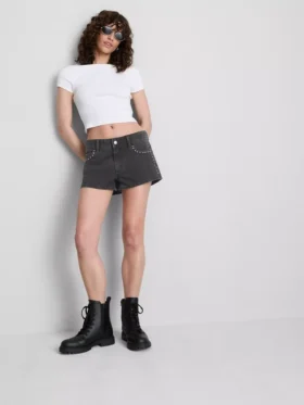 The Primark Scene | Pamuklu denim çivili mikro şort