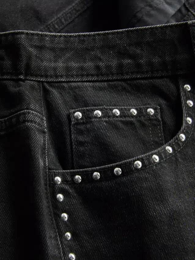 The Primark Scene | Pamuklu denim çivili şort The Primark Scene | Pamuklu denim çivili şort