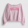 The Primark Scene | Sloganlı omuzları açık sweatshirt The Primark Scene | Sloganlı omuzları açık sweatshirt