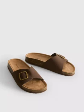 Toka kayışlı mules sandaletler