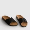 Toka kayışlı mules sandaletler