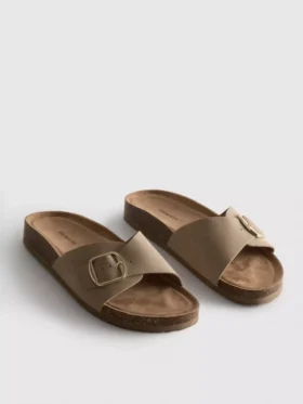 Toka kayışlı mules sandaletler
