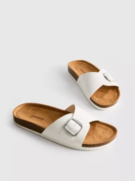 Toka kayışlı mules sandaletler