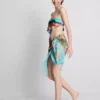 Tropikal desenli püsküllü sarong Tropikal desenli püsküllü sarong