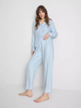 Twill erkek tarzı pijamalar