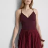V yakalı babydoll cami üst V yakalı babydoll cami üst