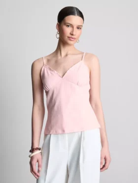 V yakalı babydoll cami üst