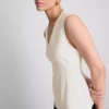 V yakalı peplum kolsuz üst V yakalı peplum kolsuz üst