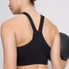 V yakalı, pürüzsüz destekli spor crop top V yakalı, pürüzsüz destekli spor crop top