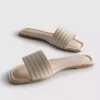 Yapay elmas boncuklu mules sandaletler