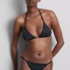 Yapay elmaslı üçgen bikini üstü Yapay elmaslı üçgen bikini üstü
