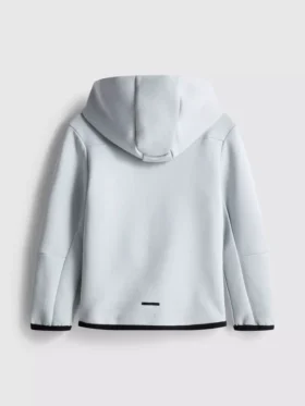 Yapıştırmalı fermuarlı kapüşonlu sweatshirt