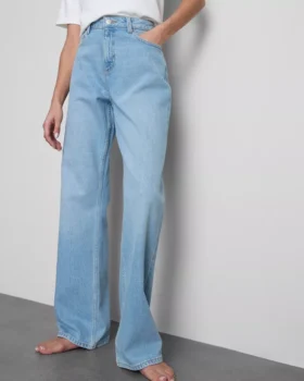 Yüksek bel düz paça jean