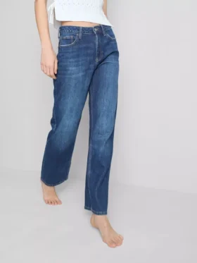 Yüksek bel düz paça jean