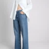 Yüksek bel düz paça jean Yüksek bel düz paça jean