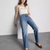 Yüksek bel düz paça jean Yüksek bel düz paça jean