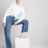 Yüksek bel düz paça jean Yüksek bel düz paça jean