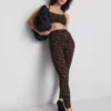 Yüksek bel leopar desenli spor tayt Yüksek bel leopar desenli spor tayt