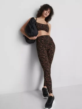 Yüksek bel leopar desenli spor tayt Yüksek bel leopar desenli spor tayt