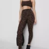 Yüksek bel leopar desenli spor tayt Yüksek bel leopar desenli spor tayt