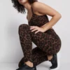 Yüksek bel leopar desenli spor tayt Yüksek bel leopar desenli spor tayt