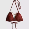 Zincir detaylı üçgen bikini üstü Zincir detaylı üçgen bikini üstü