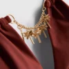 Zincir detaylı üçgen bikini üstü Zincir detaylı üçgen bikini üstü